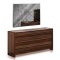 Brown Finish Modern Bedroom w/Optional Items