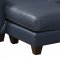 Anthony Sectional Sofa Chaise in Blue Leather Match