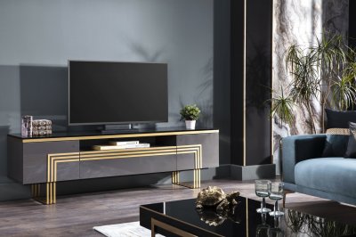 Carlino TV Stand in Prada Gray by Bellona