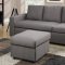 F7491 Reversible Sectional in Gray Linen-Like Fabric by Boss