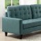 Nate Sofa 50245 in Teal Fabric by Acme w/Options