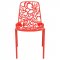 Devon Set of 4 Indoor/Outdoor Chairs DC23R in Red by LeisureMod