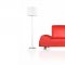 Red Full Italian Leather 3PC Modern Stylish Living Room Set