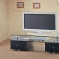 Contemporary TV Stand w/Glass Bottom And Base