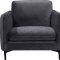 Poppy Sofa 690 in Grey Velvet Fabric by Meridian w/Options