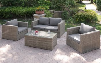 403 Outdoor Patio 4Pc Sofa Set by Poundex w/Options [PXOUT-403]