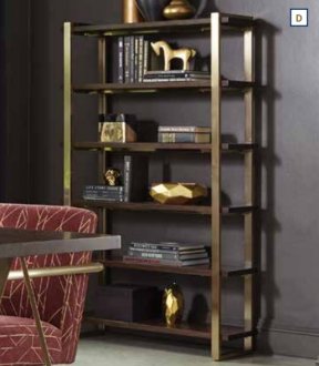 804543 Bookcase in Walnut & Rose Brass by Coaster