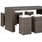 Cubed 7Pc Outdoor Patio Pub Set in Brown/White by Modway