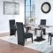 D12DC Dining Chair Set of 4 in Black Velvet by Global