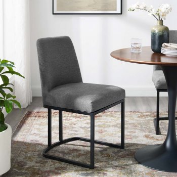 Amplify Dining Chair Set of 2 in Charcoal Fabric by Modway [MWDC-3811 Amplify Charcoal]