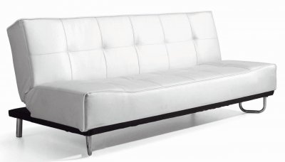 427021 Sofa Bed 10 in White Leatherette by New Spec