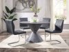 Ansonia Dining Table 77830 in Faux Concrete w/Optional Chairs