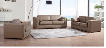 Dyson Sofa in Light Brown Leather Gel w/Options [ADS-Dyson]