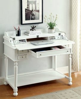 Lexden Secretary Desk CM-DK6223 in White w/Fold-Out Writing Tray