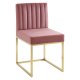 Carriage Dining Chair 3806 Set of 2 Dusty Rose Velvet by Modway