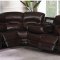 Amanda Power Sectional Sofa 610020PPP in Dark Brown by Coaster