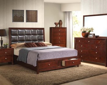 Ilana 24590 Bedroom in Brown Cherry by Acme w/Options [AMBS-20490 Ilana]