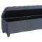 500457 Storage Bench in Grey Fabric by Coaster w/Nailhead Trim