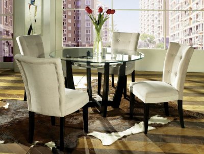 Glass Top Modern Dining Table w/Optional Chairs