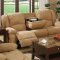 Mocha or Java Microfiber Fabric Reclining Livng Room Sofa