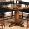 Medium Brown Cherry Dinette w/Square Marble-Like Table Top