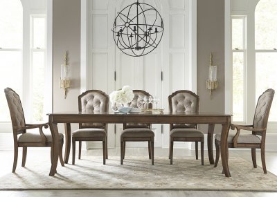 Amelia Dining Table 5Pc Set 487-DR in Antique Toffee by Liberty