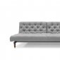 Ifelt Light Grey Fabric Modern Sofa Bed w/Espresso Wood Legs