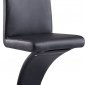 D88DC-BL Dining Chair Set of 4 in Black PU by Global