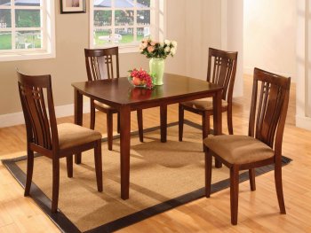 Brown Finish Modern 5Pc Dinette Set [WDDS-4819]