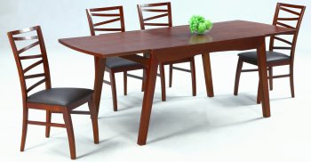 Dark Oak Finish Modern Dining Table w/Optional Chairs [CYDS-CHERI-DT]