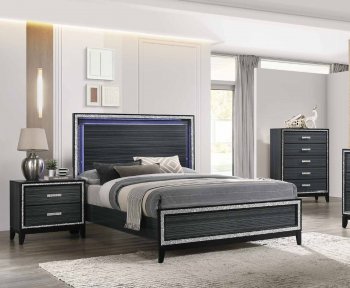 Haiden Bedroom Set 5Pc 28430 in Black by Acme w/Options [AMBS-28430 Haiden]