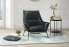 U8943 Accent Chair in Black Leather by Global