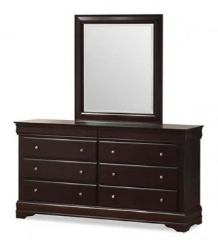 Dark Cappuccino Finish Contemporary Six-Drawer Dresser [LSD-577]