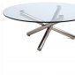 Lux Coffee Table w/Clear Glass Top by Whiteline Imports