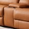 70815M Power Reclining Sectional Sofa in Pumpkin Leather by J&M