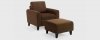 Brown Fabric Modern Marietta Club Chair w/Optional Ottoman