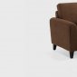 Brown Fabric Modern Marietta Club Chair w/Optional Ottoman