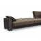 FD511 Sectional Sofa Sleeper in Brown Fabric by FDF