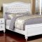 Ariston Bedroom CM7171WH w/Padded Headboard in White w/Options