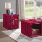 Cargo Coffee Table 3Pc Set 87895 in Red by Acme