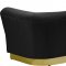 Bellini Sofa 669 in Black Velvet Fabric by Meridian w/Options