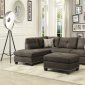 Laurissa Sectional Sofa w/Ottoman 54370 in Charcoal by Acme