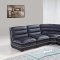 U4150 Sectional Sofa Black Bonded Leather - Global Furniture USA