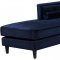 Taylor Sectional Sofa 643 in Navy Velvet Fabric by Meridian