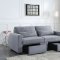 Rogyne Sofa 51895 in Gray Linen Fabric by Acme w/Storage