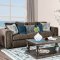 Pauline Sofa SM3076 in Brown Linen-Like Fabric w/Options