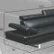 G143 Sectional Sofa in Black Bonded Leather by Glory