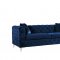 Scarlett Sofa 663 in Navy Velvet Fabric by Meridian w/Options