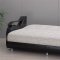 Fabric & Dark Vinyl Two-Tone Modern Sofa Bed w/Options