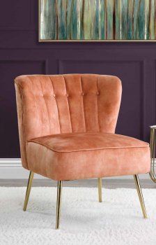 Sambell Accent Chair AC00126 in Burnt Orange Velvet by Acme [AMAC-AC00126 Sambell]